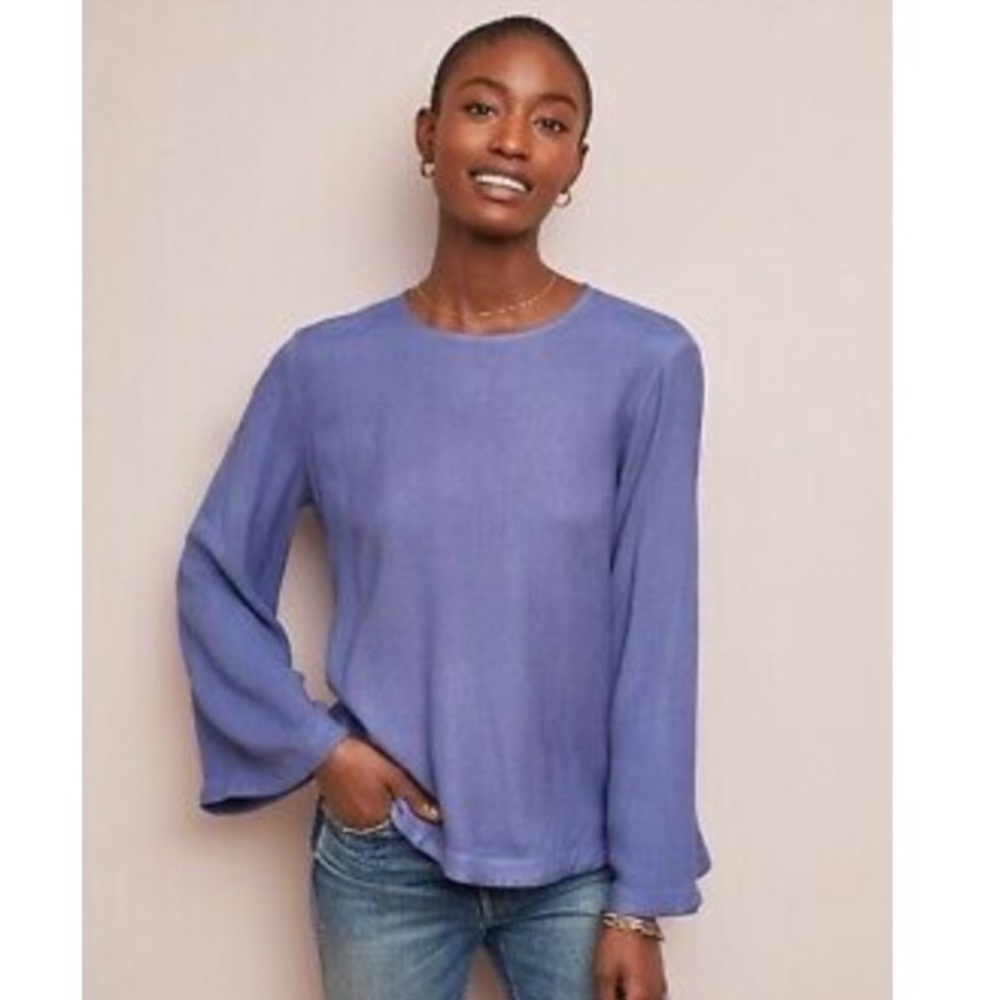 Anthropologie Cloth & Stone Bell Sleeve Top